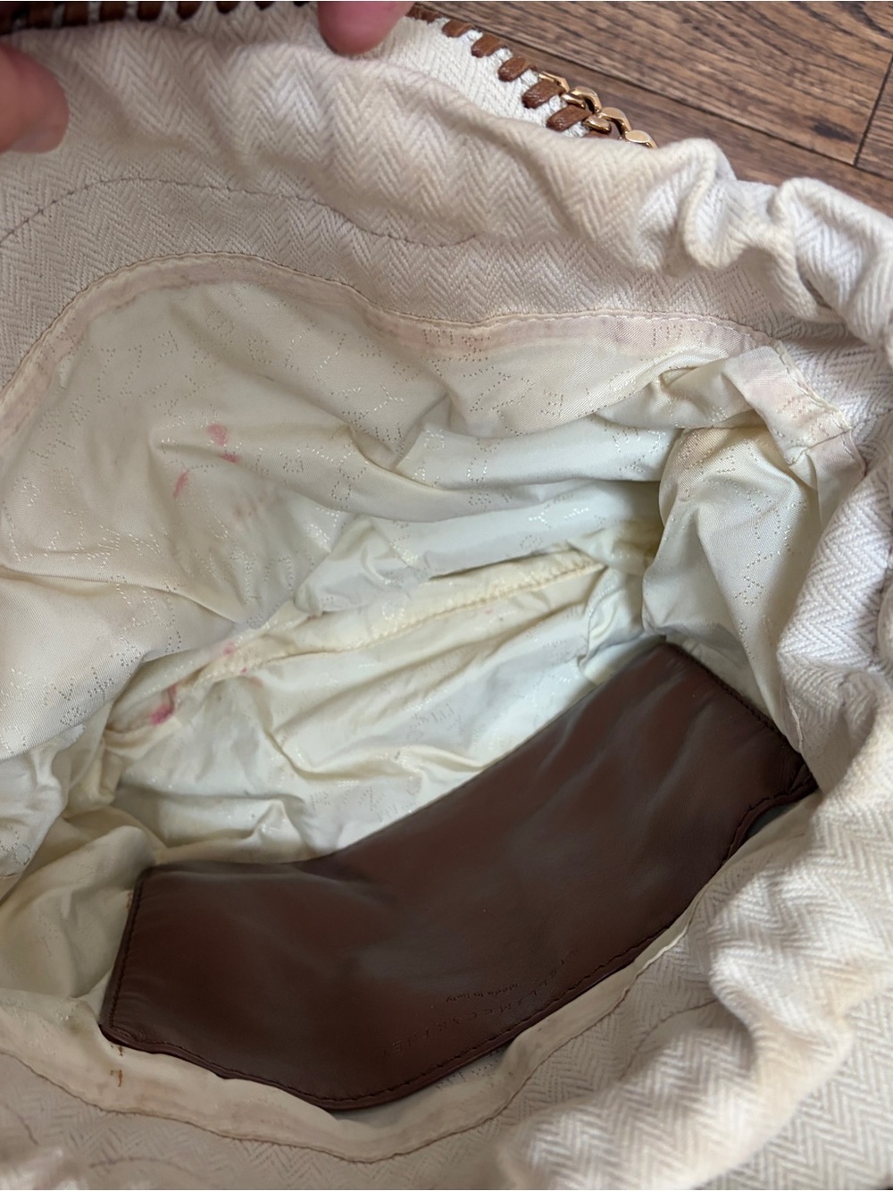 Stella McCartney Brown Tote with Gold Chain Straps - Picture 6 of 7